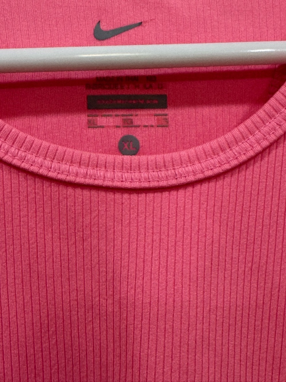 Nike Hot Pink Ribbed Tank Top - Picture 3 of 4